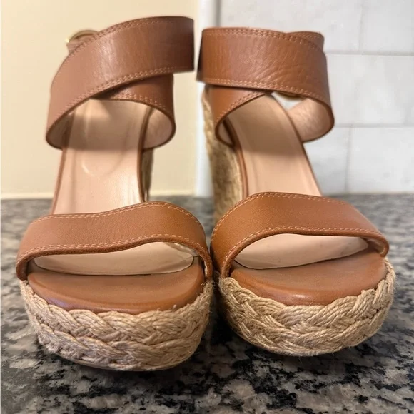 Stuart Weitzman Tan Wedge Sandals - Picture 3 of 9